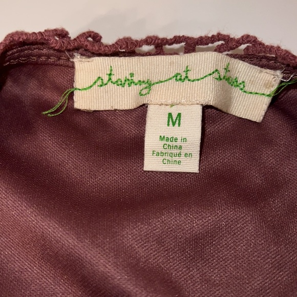 Staring At Stars Muave Crocheted Dress-Please read description regarding sizing! - Picture 5 of 6